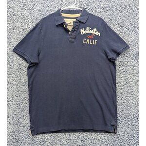 Hollister Blue Polo Shirt Casual Comfort